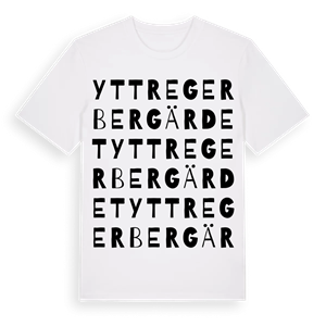 Yttre Gerbergärdet ordlek t-shirt – ekologisk bomull t-shirt från Pinshirt