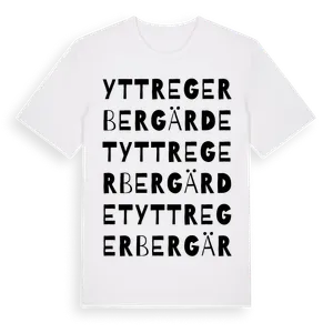 Yttre Gerbergärdet ordlek t-shirt – ekologisk bomull t-shirt från Pinshirt