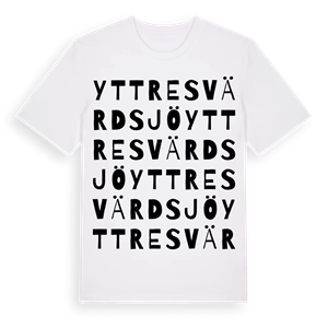 Yttre Svärdsjö ordlek t-shirt – ekologisk bomull t-shirt från Pinshirt