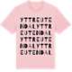 Pink Cotton t-shirt med Yttre Utendal ordlek t-shirt