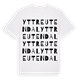 White t-shirt med Yttre Utendal ordlek t-shirt