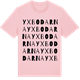Pink Cotton t-shirt med Yxbodarna ordlek t-shirt