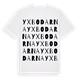 White t-shirt med Yxbodarna ordlek t-shirt