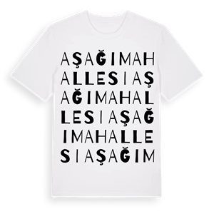 Aşağı Mahallesi ordlek t-shirt – ekologisk bomull t-shirt från Pinshirt