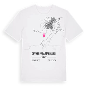 Cevherpaşa Mahallesi karta t-shirt – ekologisk bomull t-shirt från Pinshirt