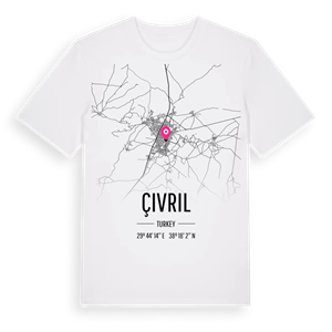 Çivril karta t-shirt – ekologisk bomull t-shirt från Pinshirt