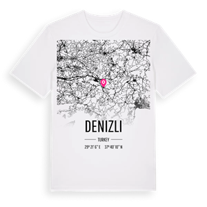 Denizli karta t-shirt – ekologisk bomull t-shirt från Pinshirt