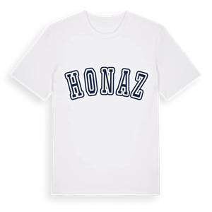 Honaz college t-shirt – ekologisk bomull t-shirt från Pinshirt