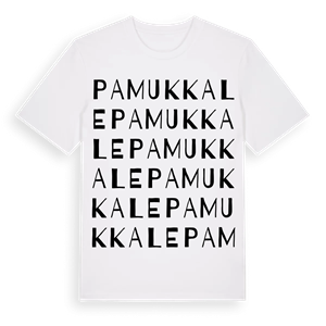 Pamukkale ordlek t-shirt – ekologisk bomull t-shirt från Pinshirt