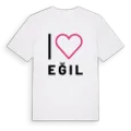 Jag älskar Eğil t-shirt stort tryck