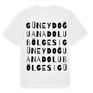 Güneydoğu Anadolu Bölgesi ordlek t-shirt – ekologisk bomull t-shirt från Pinshirt