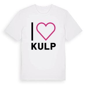Jag älskar Kulp t-shirt stort tryck – ekologisk bomull t-shirt från Pinshirt