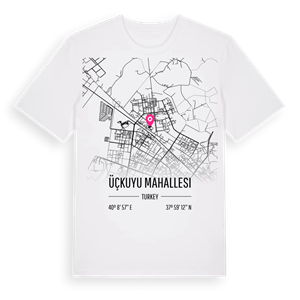 Üçkuyu Mahallesi karta t-shirt – ekologisk bomull t-shirt från Pinshirt