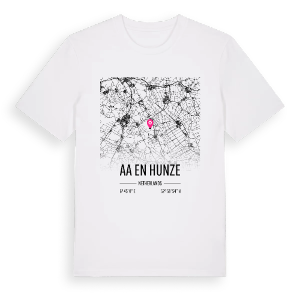 Aa en Hunze karta t-shirt – ekologisk bomull t-shirt från Pinshirt