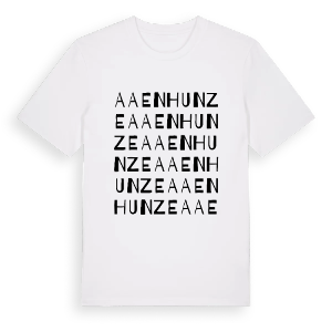 Aa en Hunze ordlek t-shirt – ekologisk bomull t-shirt från Pinshirt