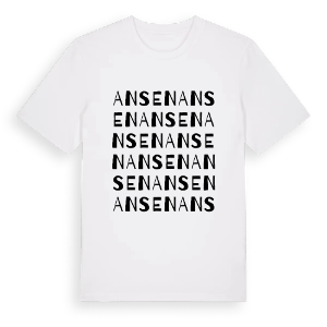Ansen ordlek t-shirt – ekologisk bomull t-shirt från Pinshirt