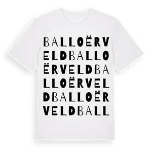 Balloërveld ordlek t-shirt – ekologisk bomull t-shirt från Pinshirt