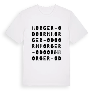 Borger-Odoorn ordlek t-shirt – ekologisk bomull t-shirt från Pinshirt