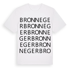 Bronneger ordlek t-shirt – ekologisk bomull t-shirt från Pinshirt