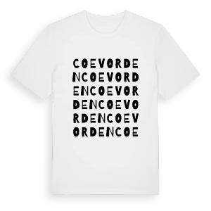 Coevorden ordlek t-shirt – ekologisk bomull t-shirt från Pinshirt