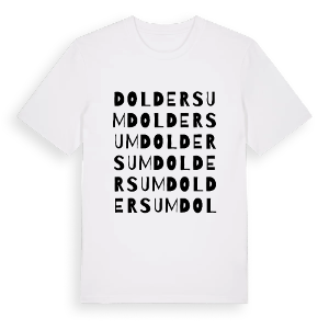 Doldersum ordlek t-shirt – ekologisk bomull t-shirt från Pinshirt
