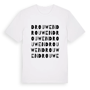 Drouwen ordlek t-shirt – ekologisk bomull t-shirt från Pinshirt