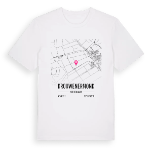 Drouwenermond karta t-shirt – ekologisk bomull t-shirt från Pinshirt