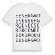 Eesergroen ordlek t-shirt
