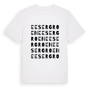 Eesergroen ordlek t-shirt – ekologisk bomull t-shirt från Pinshirt