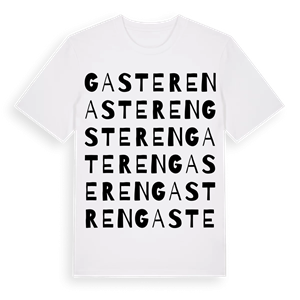 Gasteren ordlek t-shirt – ekologisk bomull t-shirt från Pinshirt