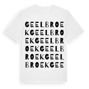 Geelbroek ordlek t-shirt – ekologisk bomull t-shirt från Pinshirt