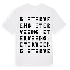 Gieterveen ordlek t-shirt – ekologisk bomull t-shirt från Pinshirt