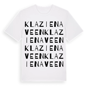 Klazienaveen ordlek t-shirt – ekologisk bomull t-shirt från Pinshirt
