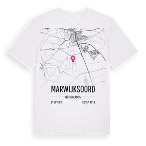 Marwijksoord karta t-shirt – ekologisk bomull t-shirt från Pinshirt