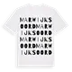 Marwijksoord ordlek t-shirt