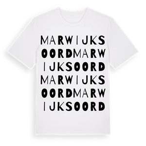 Marwijksoord ordlek t-shirt – ekologisk bomull t-shirt från Pinshirt