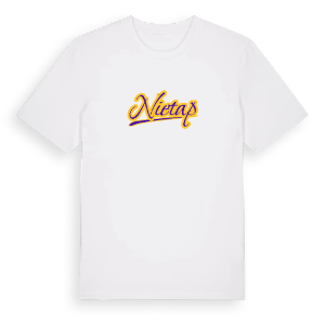 Nietap baseball t-shirt – ekologisk bomull t-shirt från Pinshirt
