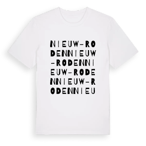 Nieuw-Roden ordlek t-shirt – ekologisk bomull t-shirt från Pinshirt