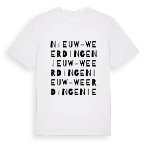 Nieuw-Weerdinge ordlek t-shirt – ekologisk bomull t-shirt från Pinshirt