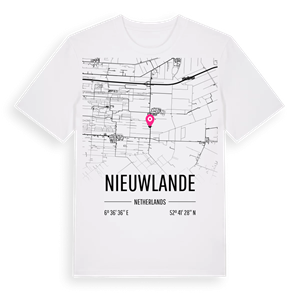 Nieuwlande karta t-shirt – ekologisk bomull t-shirt från Pinshirt