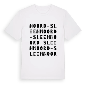 Noord-Sleen ordlek t-shirt – ekologisk bomull t-shirt från Pinshirt