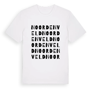 Noordenveld ordlek t-shirt – ekologisk bomull t-shirt från Pinshirt
