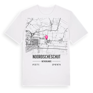 Noordscheschut karta t-shirt – ekologisk bomull t-shirt från Pinshirt