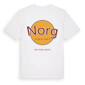 Norg cirkel t-shirt – ekologisk bomull t-shirt från Pinshirt