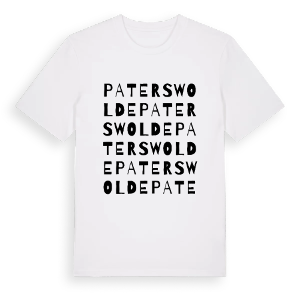 Paterswolde ordlek t-shirt – ekologisk bomull t-shirt från Pinshirt