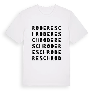 Roderesch ordlek t-shirt – ekologisk bomull t-shirt från Pinshirt