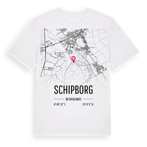 Schipborg karta t-shirt – ekologisk bomull t-shirt från Pinshirt