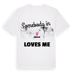Någon i Smilde älskar mig t-shirt – ekologisk bomull t-shirt från Pinshirt