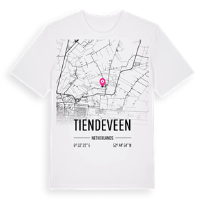 Tiendeveen karta t-shirt – ekologisk bomull t-shirt från Pinshirt
