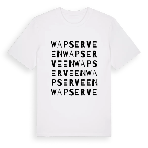 Wapserveen ordlek t-shirt – ekologisk bomull t-shirt från Pinshirt